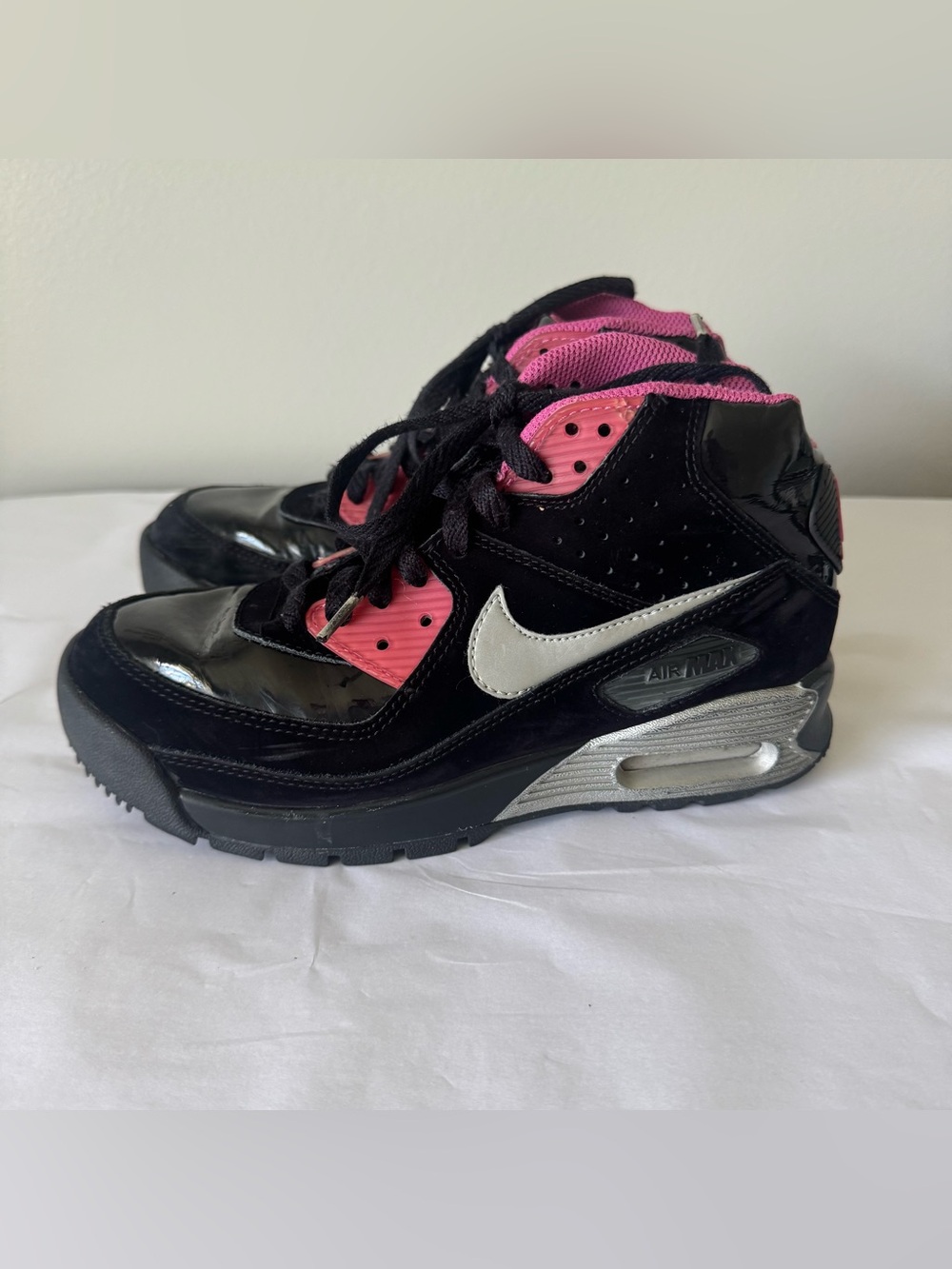 NIKE AIR Size 5 Big Girls High Top Sneaker Shoes